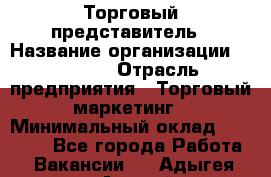 Торговый представитель › Название организации ­ Roossa › Отрасль предприятия ­ Торговый маркетинг › Минимальный оклад ­ 41 600 - Все города Работа » Вакансии   . Адыгея респ.,Адыгейск г.